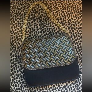 1970's Vintage Beaded Mixed Metallic Evening Bag